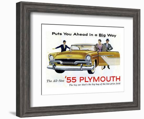 1955 Plymouth - in a Big Way-null-Framed Art Print