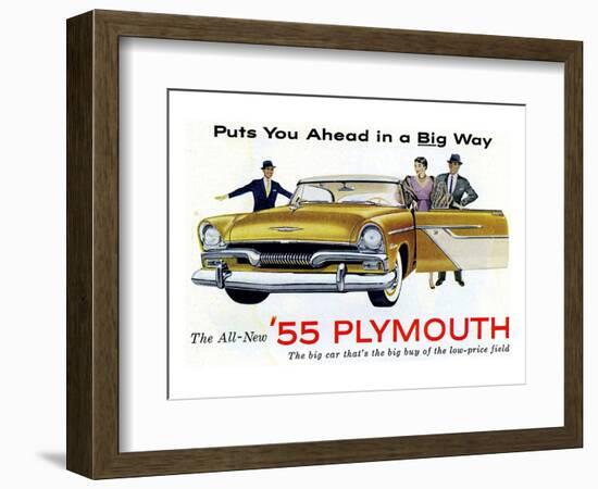 1955 Plymouth - in a Big Way-null-Framed Art Print