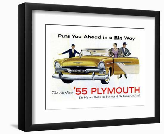 1955 Plymouth - in a Big Way-null-Framed Art Print