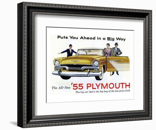 1955 Plymouth - in a Big Way-null-Framed Art Print