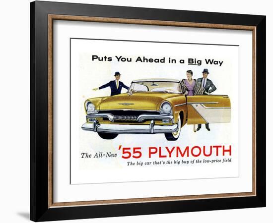 1955 Plymouth - in a Big Way-null-Framed Art Print