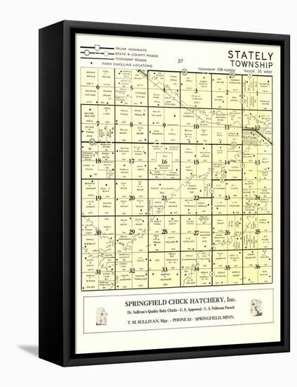 1955c, Stately Township, Dotson, Minnesota, United States-null-Framed Premier Image Canvas