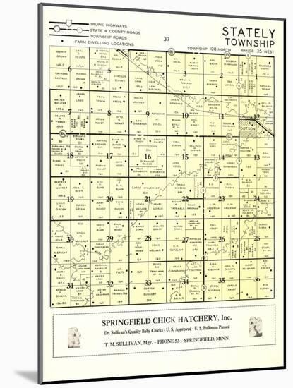 1955c, Stately Township, Dotson, Minnesota, United States-null-Mounted Giclee Print