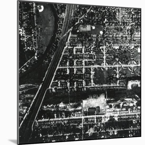 1956 Aerial Photograph of Love Canal Showing a School and Houses Built over and Near a Landfill-null-Mounted Photo