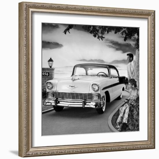 1956 Chevrolet Bel Air Sport Coupe-null-Framed Photo