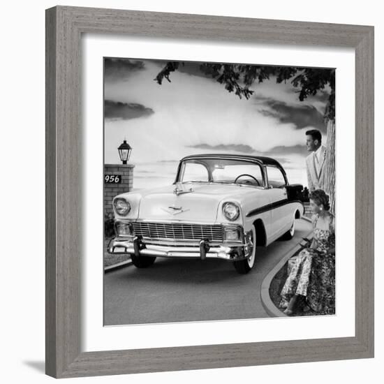 1956 Chevrolet Bel Air Sport Coupe-null-Framed Photo