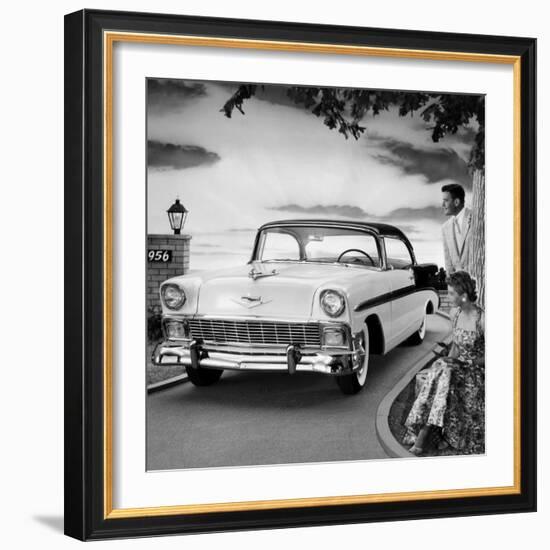 1956 Chevrolet Bel Air Sport Coupe-null-Framed Photo