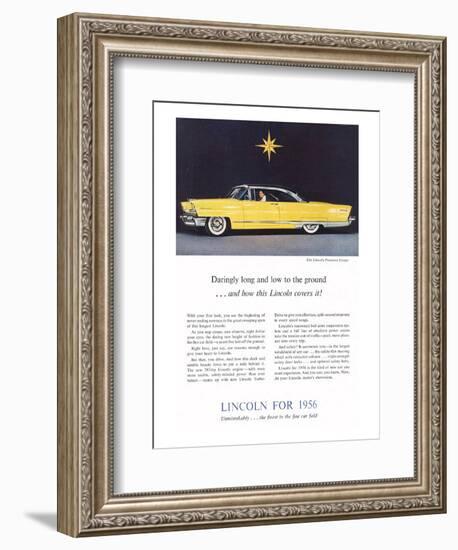 1956 Lincoln Premiere Coupe-null-Framed Art Print