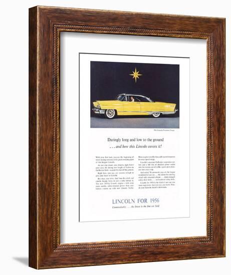 1956 Lincoln Premiere Coupe-null-Framed Art Print