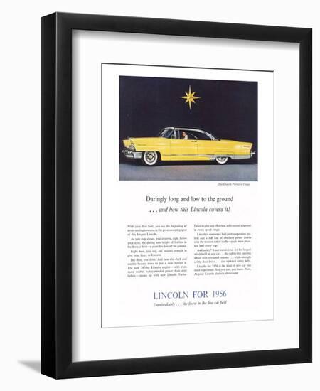 1956 Lincoln Premiere Coupe-null-Framed Art Print