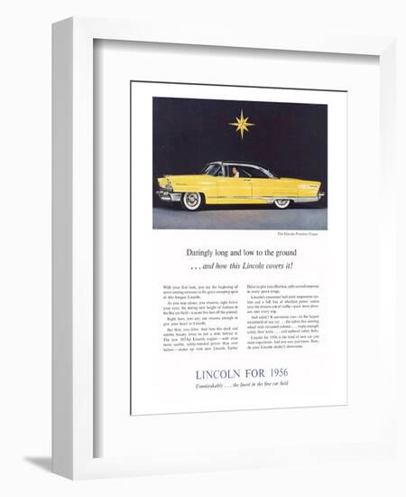 1956 Lincoln Premiere Coupe-null-Framed Art Print