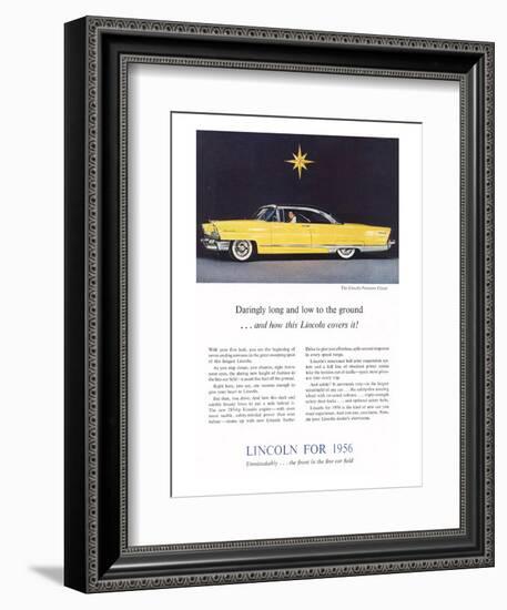 1956 Lincoln Premiere Coupe-null-Framed Art Print