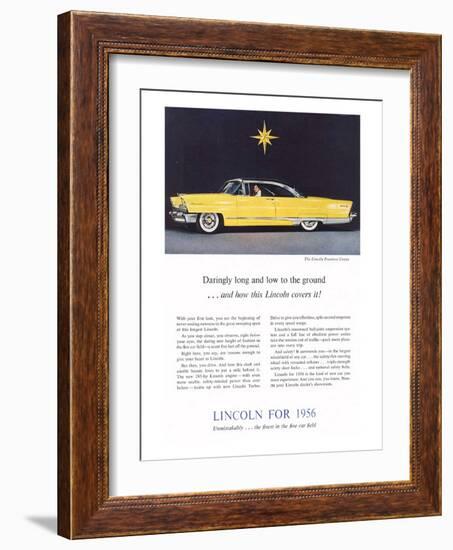 1956 Lincoln Premiere Coupe-null-Framed Art Print