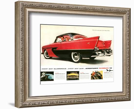 1956 Plymouth - Glamourous-null-Framed Art Print