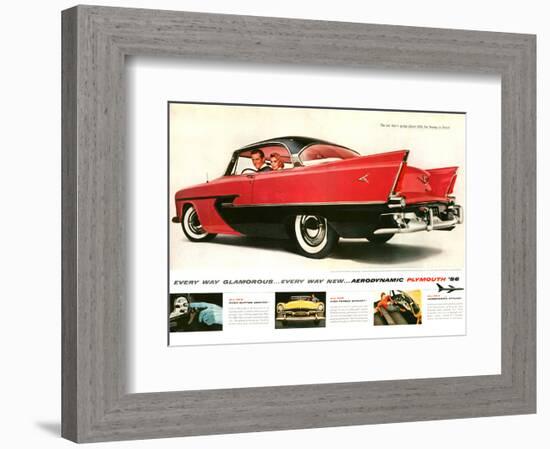 1956 Plymouth - Glamourous-null-Framed Art Print