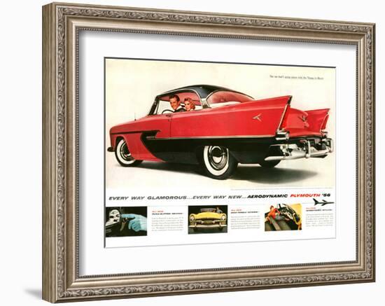 1956 Plymouth - Glamourous-null-Framed Art Print