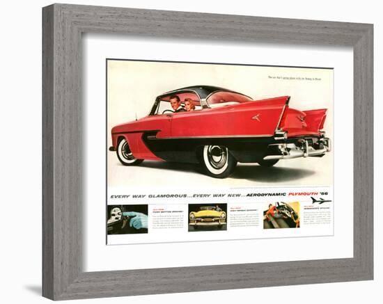 1956 Plymouth - Glamourous-null-Framed Art Print