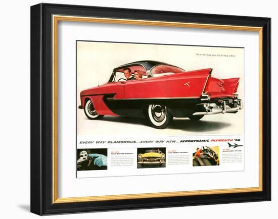 1956 Plymouth - Glamourous-null-Framed Art Print