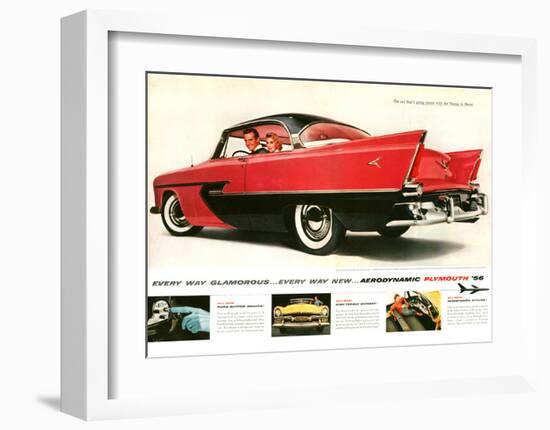 1956 Plymouth - Glamourous-null-Framed Art Print