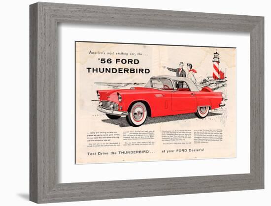 1956 Thunderbird - Exciting-null-Framed Art Print