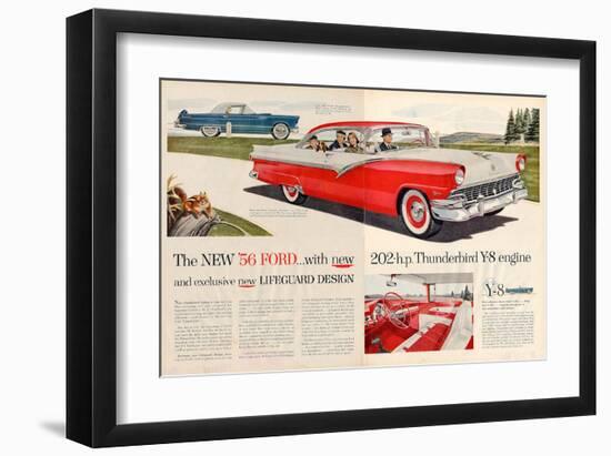 1956 Thunderbird Y-8 Engine-null-Framed Art Print