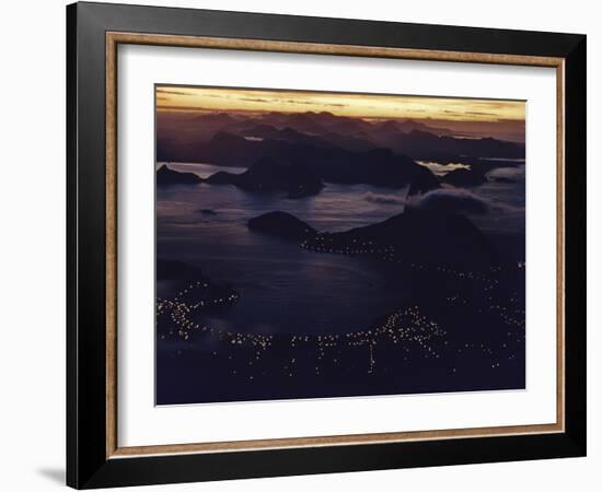 1957: Aerial View of Rio De Janeiro, Brazil-Dmitri Kessel-Framed Photographic Print