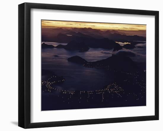 1957: Aerial View of Rio De Janeiro, Brazil-Dmitri Kessel-Framed Photographic Print