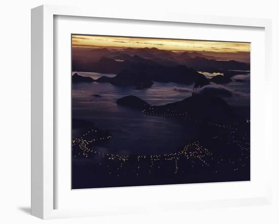 1957: Aerial View of Rio De Janeiro, Brazil-Dmitri Kessel-Framed Photographic Print