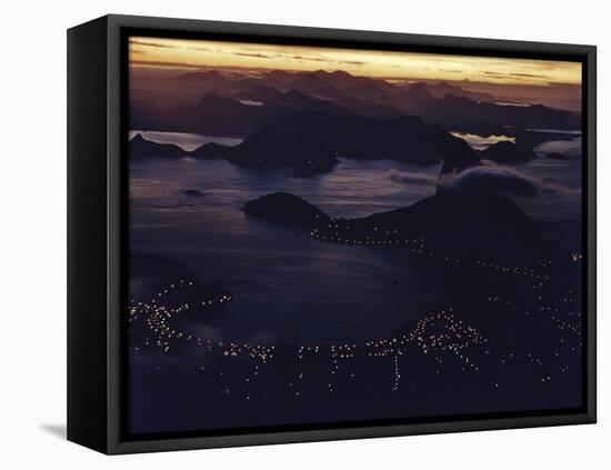 1957: Aerial View of Rio De Janeiro, Brazil-Dmitri Kessel-Framed Premier Image Canvas