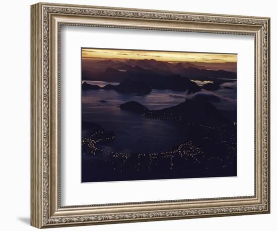 1957: Aerial View of Rio De Janeiro, Brazil-Dmitri Kessel-Framed Photographic Print