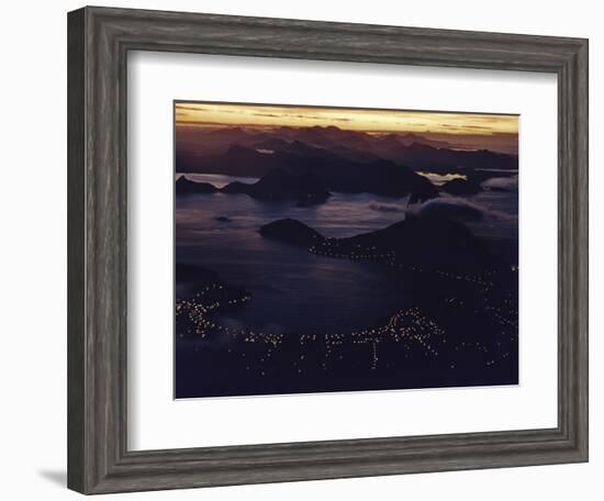 1957: Aerial View of Rio De Janeiro, Brazil-Dmitri Kessel-Framed Photographic Print