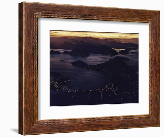 1957: Aerial View of Rio De Janeiro, Brazil-Dmitri Kessel-Framed Photographic Print