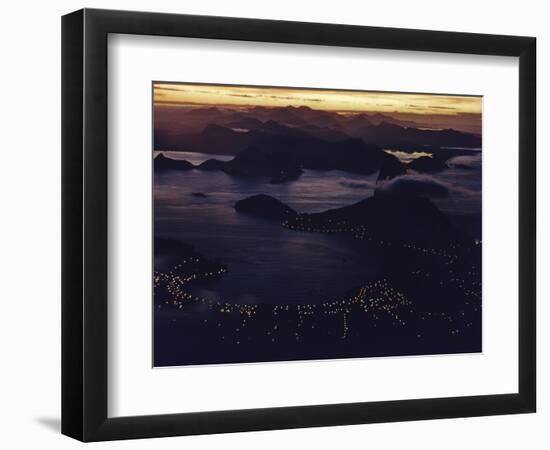 1957: Aerial View of Rio De Janeiro, Brazil-Dmitri Kessel-Framed Photographic Print