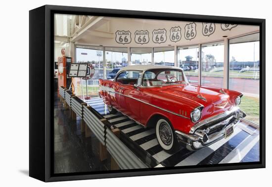 1957 Chevrolet Automobile, Route 66 Museum, Clinton, Oklahoma, USA-Walter Bibikow-Framed Premier Image Canvas