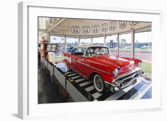 1957 Chevrolet Automobile, Route 66 Museum, Clinton, Oklahoma, USA-Walter Bibikow-Framed Photographic Print