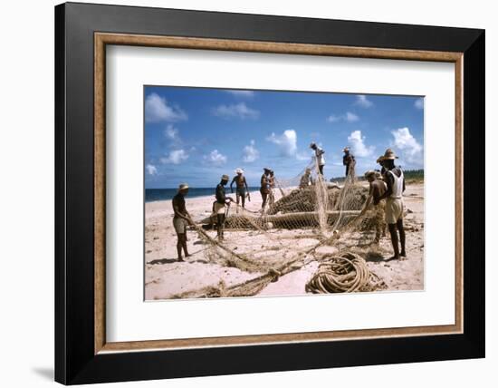 1957: Copacabana Beach, Rio De Janeiro, Brazil-Dmitri Kessel-Framed Photographic Print