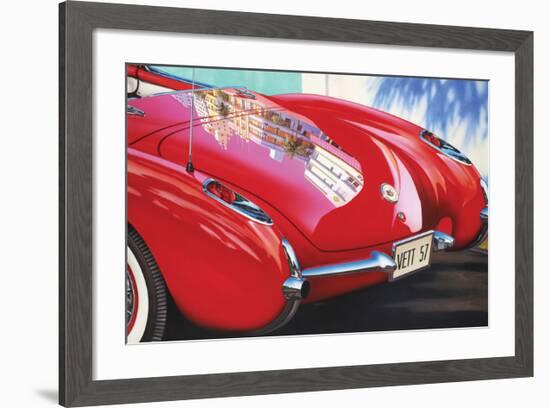 1957 Corvette-Graham Reynolds-Framed Art Print