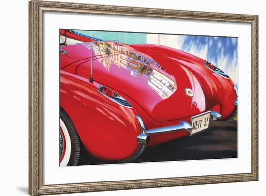 1957 Corvette-Graham Reynolds-Framed Art Print
