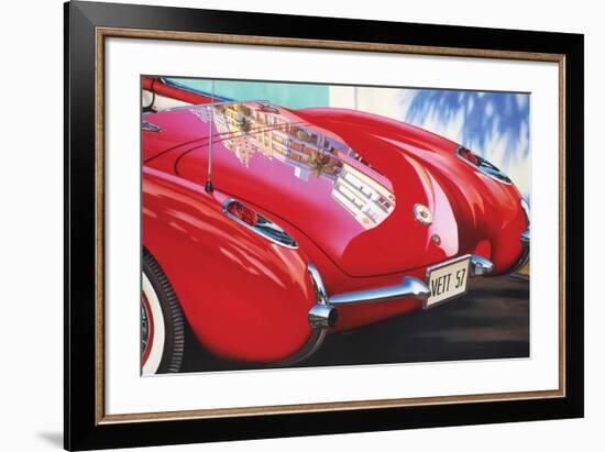 1957 Corvette-Graham Reynolds-Framed Art Print