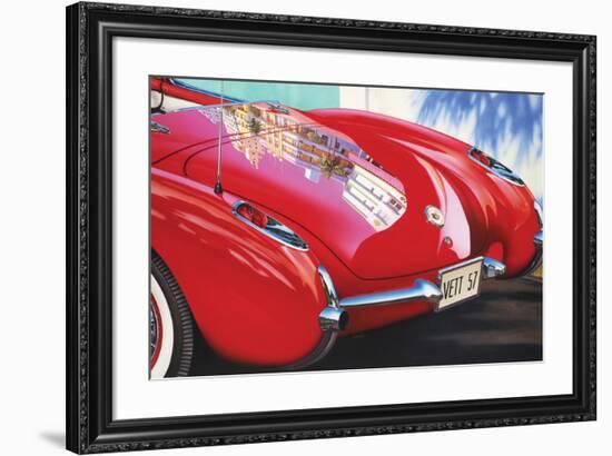 1957 Corvette-Graham Reynolds-Framed Art Print