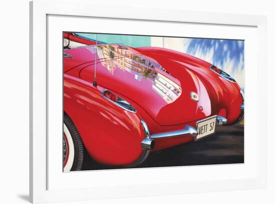 1957 Corvette-Graham Reynolds-Framed Art Print