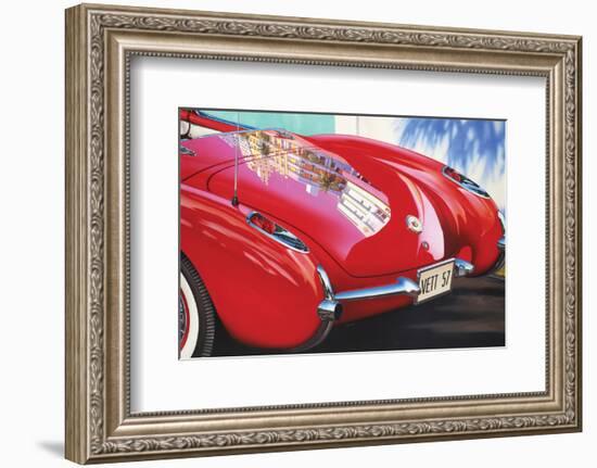 1957 Corvette-Graham Reynolds-Framed Art Print