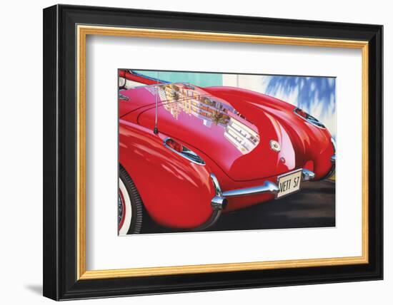1957 Corvette-Graham Reynolds-Framed Art Print