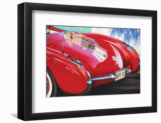 1957 Corvette-Graham Reynolds-Framed Art Print