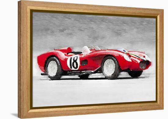 1957 Ferrari Testarossa Watercolor-NaxArt-Framed Stretched Canvas