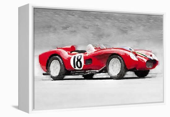 1957 Ferrari Testarossa Watercolor-NaxArt-Framed Stretched Canvas