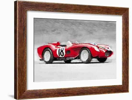 1957 Ferrari Testarossa Watercolor-NaxArt-Framed Art Print