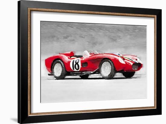 1957 Ferrari Testarossa Watercolor-NaxArt-Framed Art Print