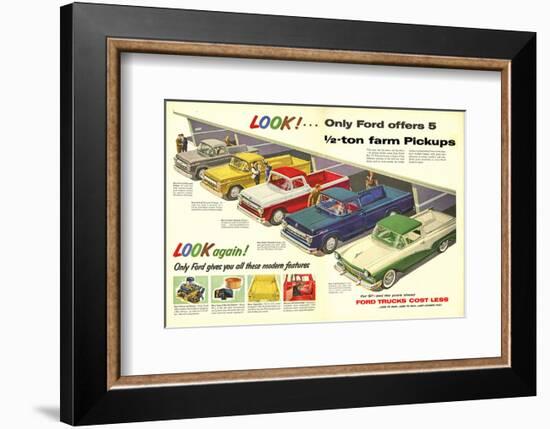 1957 Ford Offers 5½Ton Pickups-null-Framed Premium Giclee Print