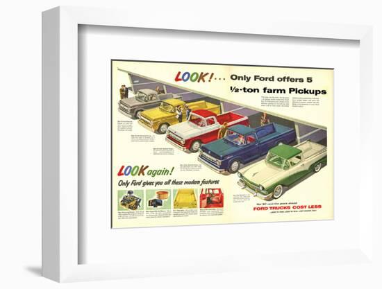 1957 Ford Offers 5½Ton Pickups-null-Framed Premium Giclee Print